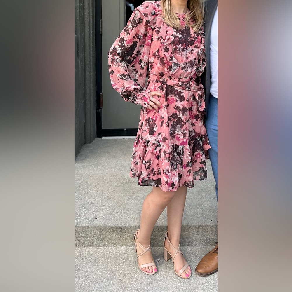 Floral Long Sleeve Cocktail Dress- Rachel Parcell